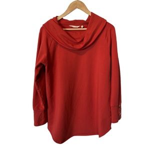 Soft Surroundings cinnamon cowl neck sweatshirt Small
